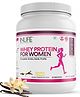 INLIFE Whey Protein Powder for Women | Ayurvedic Herbs, 23g Protein, 21 Vitamins Minerals, Omega 3 6, Digestive Enzymes, Hair Skin Nails (500g,  Vanilla)
