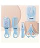 R for Rabbit 4-in-1 Baby Grooming Kit with Hairbrush Comb Scissors & Tweezers - Sky Blue