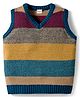 Babyhug Knit Sleeveless Pullover Sweater Vest with Stripes - Multicolor