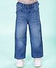Kiddopanti Denim Woven Washed Straight Fit Jeans - Medium Blue