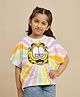 Kidsville Cotton Knit Garfield Featuring Half Sleeves Character Printed Tee - Yellow White
