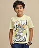 Kidsville Cotton Knit Warner Bros Featuring Half Sleeves Tom & Jerry Printed Tee - Yellow