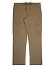 CAVIO Cotton Linen Woven Solid Cargo Pants - Khaki