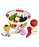 YAMAMA Children's Wooden Emulational Magnetic Cut Fruits And Vegetables Basket Game Play Toys Baby Toys Kitchen Educational Toy Food Set - Multicolor