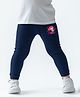 Nautinati Cotton Lycra Knit Mermaid Printed Leggings - Navy Blue