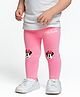 Nautinati Cotton Lycra Knit Disney Mickey & Friends Featuring Minnie Mouse Printed Leggings - Pink