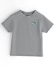 Nautinati Cotton Knit Disney Mickey & Friends Featuring Half Sleeves On The Road Text Back Printed Tee - Grey
