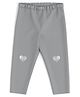 Nautinati Cotton Lycra Knit Heart Glitter Printed Leggings - Grey