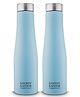 Sanjeev Kapoor By Classic Essentials Stainless Steel Water Bottle for Fridge,School,Home,Office 1000 ml Bottle (Pack of 2, Blue, Steel)