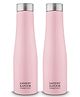 Sanjeev Kapoor By Classic Essentials Stainless Steel Water Bottle for Fridge,School,Home,Office 1000 ml Bottle (Pack of 2, Pink, Steel)