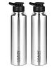Classic Essentials Stainless Steel Thunder Sipper Bottle, Fridge Bottle, GYM Bottle 1000 ml Bottle (Pack of 2, Silver, Steel)