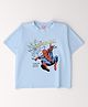 Nautinati Cotton Knit Marvel Featuring Half Sleeves Spider Man Printed Tee - Aqua Blue