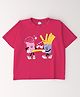 Nautinati Cotton Knit Half Sleeves Fast Food Printed Tee - Pink