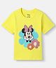 Nautinati Cotton Knit Disney Mickey & Friends Featuring Half Sleeves Minnie Mouse Printed Tee - Yellow