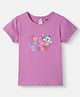 Nautinati Cotton Knit Disney Mickey & Friends Featuring Half Sleeves Minnie Mouse Printed Top - Purple