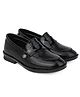 MLTC Striped Textured Moccasins - Black