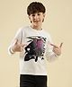 Lil Tomatoes Cotton Fleece Knit Marvel Featuring Full Sleeves Wakanda Forever Graphic Printed Sweatshirt - White