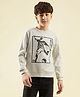 Lil Tomatoes Cotton Fleece Knit Full Sleeves Football Printed Sweatshirt - Ecru