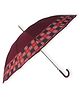Little Surprise Box Checked Umbrella - Maroon