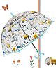 Little Surprise Box Contruction Theme Vehicles Printed Transparent Umbrella - Blue