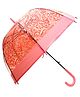 Little Surprise Box Abstract Printed Transparent Umbrella - Pink