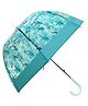 Little Surprise Box Tropical Theme Printed Transparent Umbrella - Turquoise
