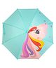 Little Surprise Box Unicorn Face Printed Umbrella - Blue