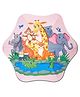 Little Surprise Box Wild Animals Printed Umbrella - Pink