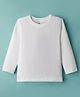 Ollypop Interlock Knit Full Sleeves Solid Color T-Shirt -White