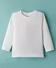 Ollypop Interlock Knit Full Sleeves Solid Color T-Shirt -White