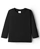 Ollypop Interlock Knit Full Sleeves Solid Color T-Shirt -Black