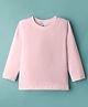 Ollypop Interlock Knit Full Sleeves Solid Color T-Shirt - Pink