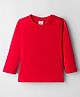Ollypop Interlock Knit Full Sleeves Solid Color T-Shirt - Dark Red