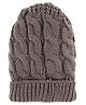Pine Kids Knit Woollen Cap With Cable Knit Design Tan - Diameter 10.5 cm
