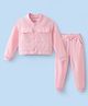 Mark & Mia Full Sleeves Top & Joggers Set With Pockets - Pink