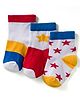 Cute Walk by Babyhug Knit Ankle Length Anti Bacterial Socks with Star & Stripe Design Pack of 3 - Red Navy Blue & White