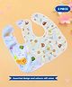 Bubble Trouble Waterproof Feeding Bibs with Snap Button Closure Print Pack of 2- Multicolour