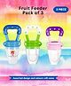 Bubble Trouble Silicone Food Fruit Nibbler Soft Pacifier Feeder For Infant Baby BPA Free-Pack of 3