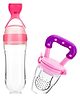 Bubble Trouble Infant Squeezy Silicone Spoon Food Feeder and Fruit Pacifier-Pink