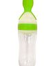 Bubble Trouble Feeding Spoon with Squeezy Food Grade Silicone Feeder Bottle, for Infant Baby, 90ml - Green