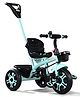 Kids Tricycle with Removable Parental Handle & Cushion Seat -Sea Green|Plug & Play Wheels|Foldable Footrest| Sturdy & Durable Frame|Easy Assembling| Puncture Proof Tyres| Storage Basket| Activity Gift