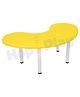 Hop N Play Moon Shaped Kids Table with Metal Legs  Spacious & Durable  Ideal for Play, Study & Activities  Yellow