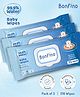 Bonfino 99.9% Water Baby Wipes 72 Pieces Each - Pack Of 3