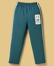 Taeko Single Jersey Knit Full Length Lounge Pant With Number Print - Teal Blue