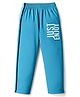 Taeko Single Jersey Knit Full Length Lounge Pant With Text Print - Blue