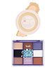 Glam21 Floral Hues 9-in-1 Eyeshadow Palette-Orchid,7.2g & Forever Matte Compact-Ivory,9g