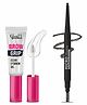 Glam21 Brow Grip  Eyebrow Gel, 12 g & Micro Blading Eyebrow Pencil with Spoolie- Black,0.3g | Combo Pack of 2