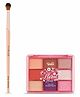 Glam21 Floral Hues 9-in-1 Eyeshadow Palette-Lotus,7.2 g & Lord Of The Eyeshadow Brush |Combo Pack Of 2