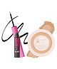 Glam21 Forever Matte Compact, Cinnamon-9g & Xtreme Black Eyeliner, 6ml | HD Matte Finish & 12hr Stay|Combo Pack Of 2