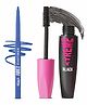 GLAM21 Peppy Vibes Matte Smooth Eyeliner -Blue Fizz,0.4g & Xtreme Mascara|Waterproof Volumizing-Black, 10ml | Combo Pack Of 2